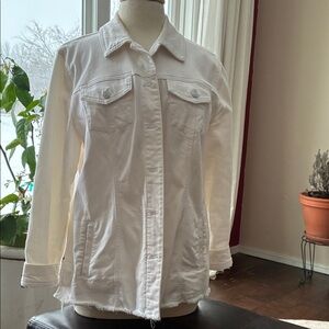 Chico's Elegant White Denim Jacket